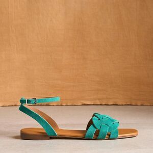 Sundance Cosmos Suede Sandals size 37/6 Turquoise NEW in box